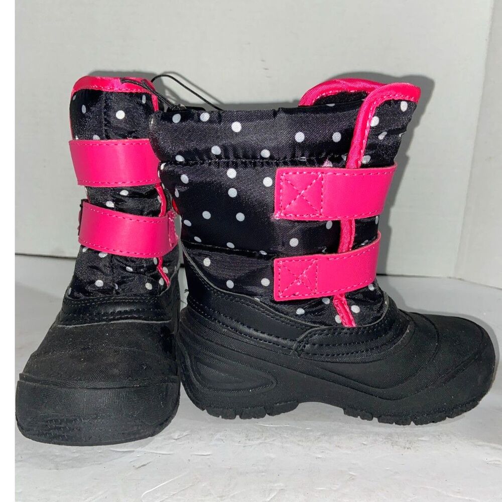 Snow Boots Winter Girls Size 8 Wonder Nation Pink Black